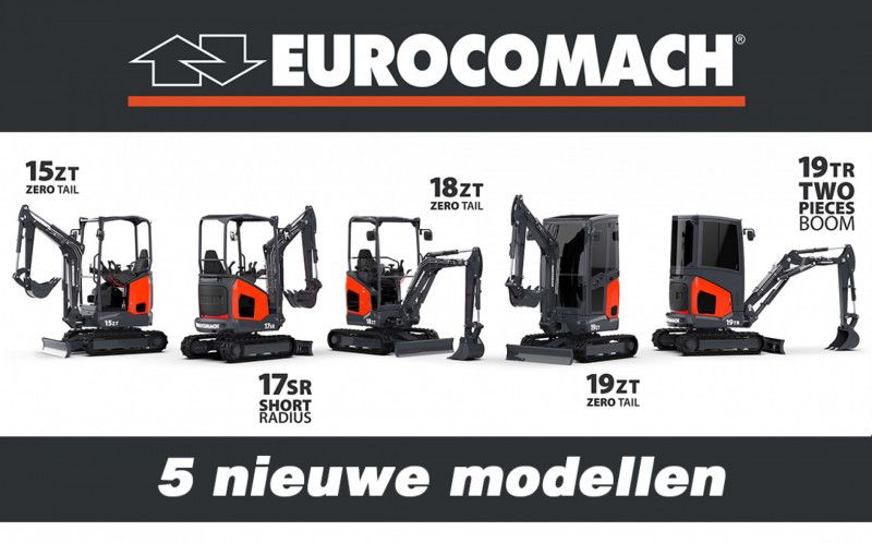 Eurocomach voegt 5 nieuwe modellen toe aan programma