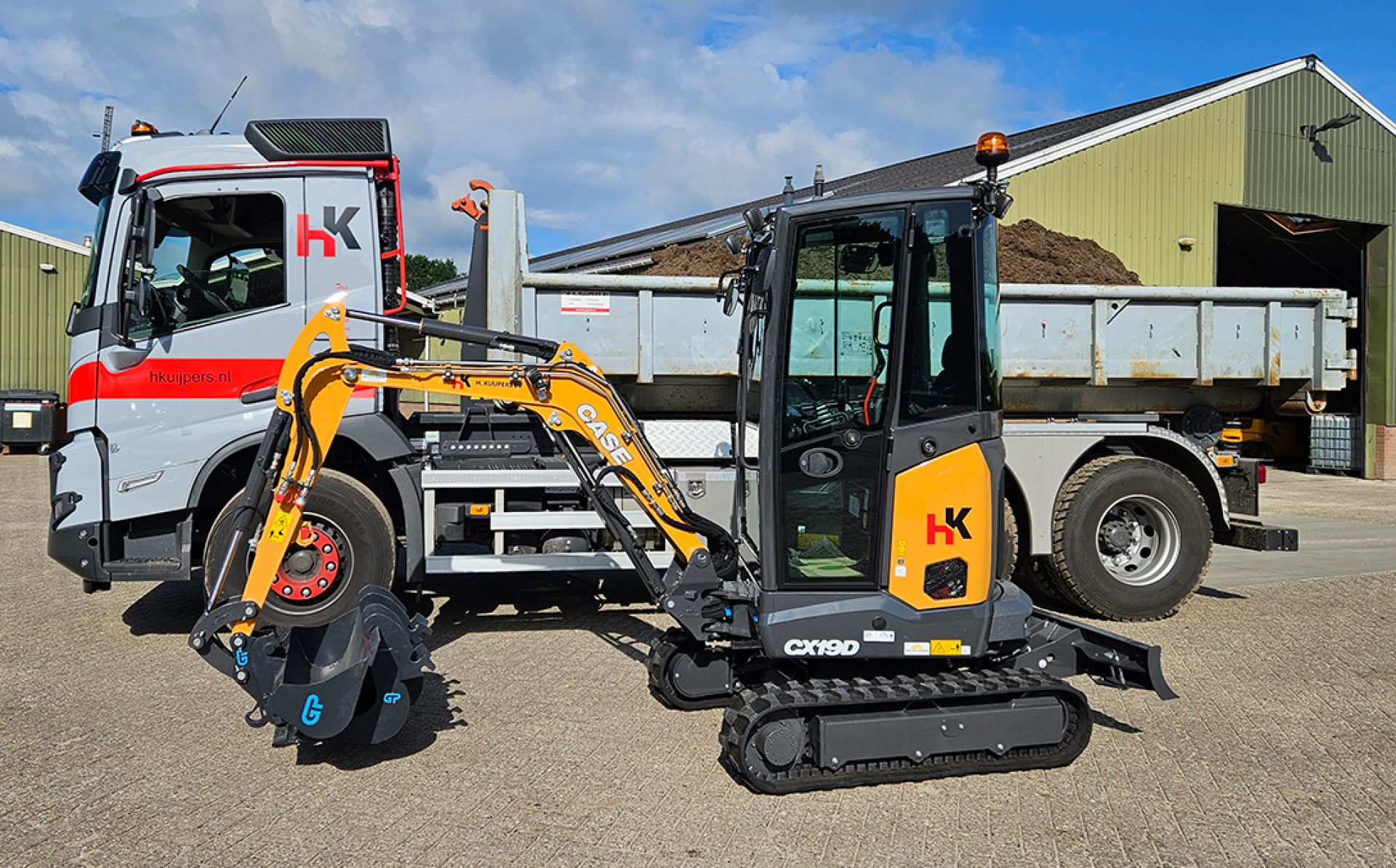 Tweede Case CX19D minigraver voor H. Kuijpers
